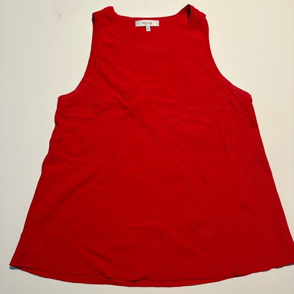 milly red structured top - Picture 1 of 9